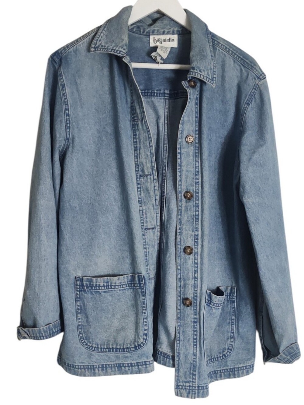 Bagatelle Denim Chore Jacket Blue Jean Shirt Jacket Vintage 90s Size M